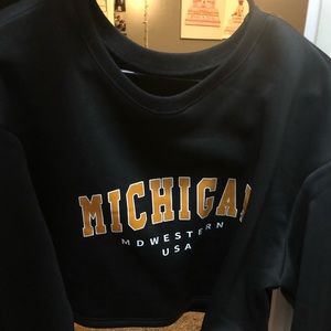 Crop Michigan long sleeve shirt